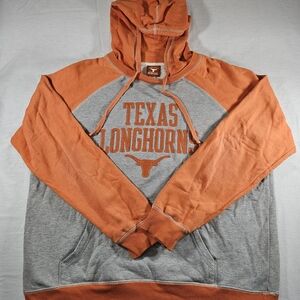 Texas Longhorn Women's Hoodie XL Authentic Apparel Burnt Orange and Gray